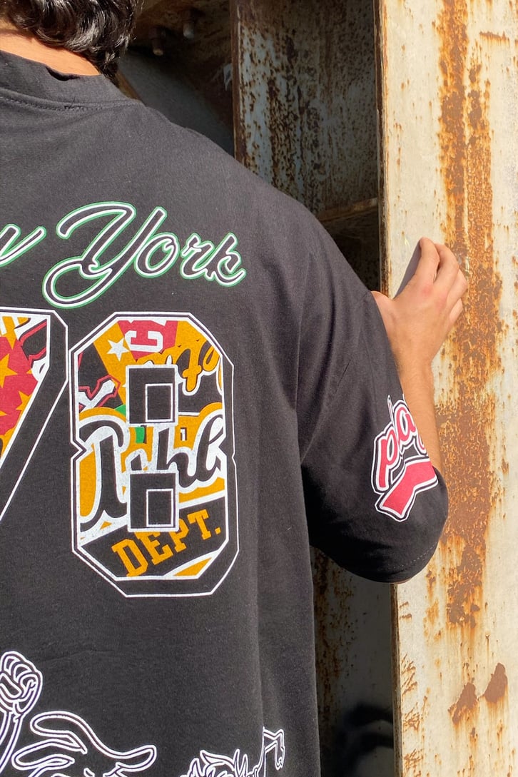 NY 78 Sırt Baskılı Oversize Tshirt