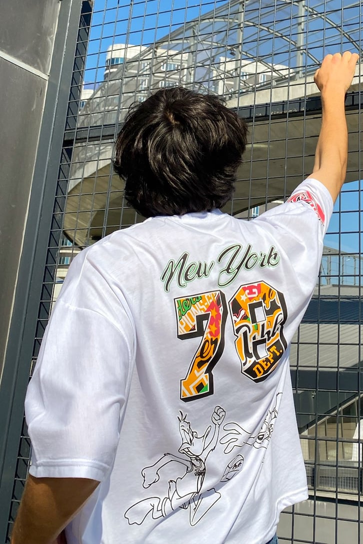 NY 78 Sırt Baskılı Oversize Tshirt
