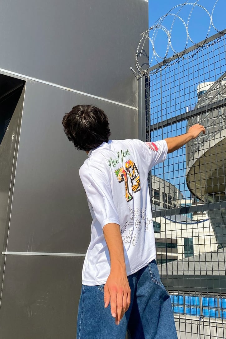 NY 78 Sırt Baskılı Oversize Tshirt