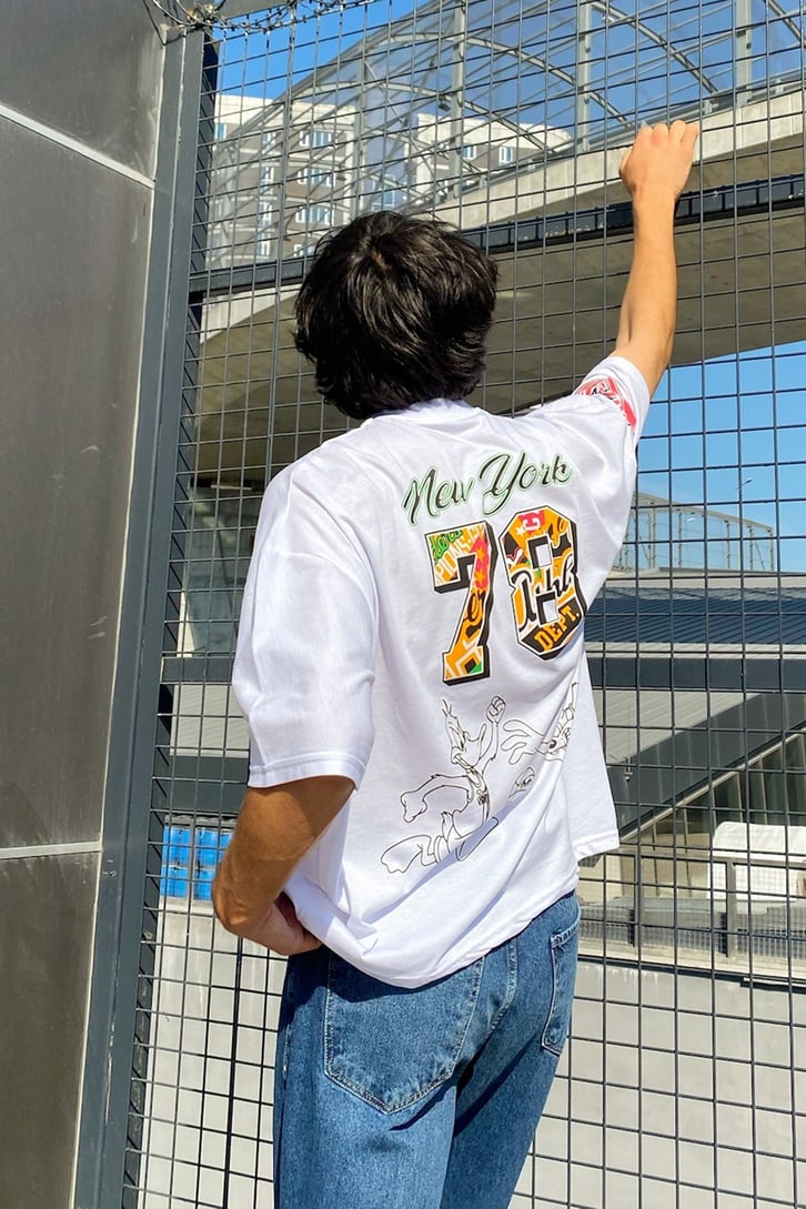 NY 78 Sırt Baskılı Oversize Tshirt