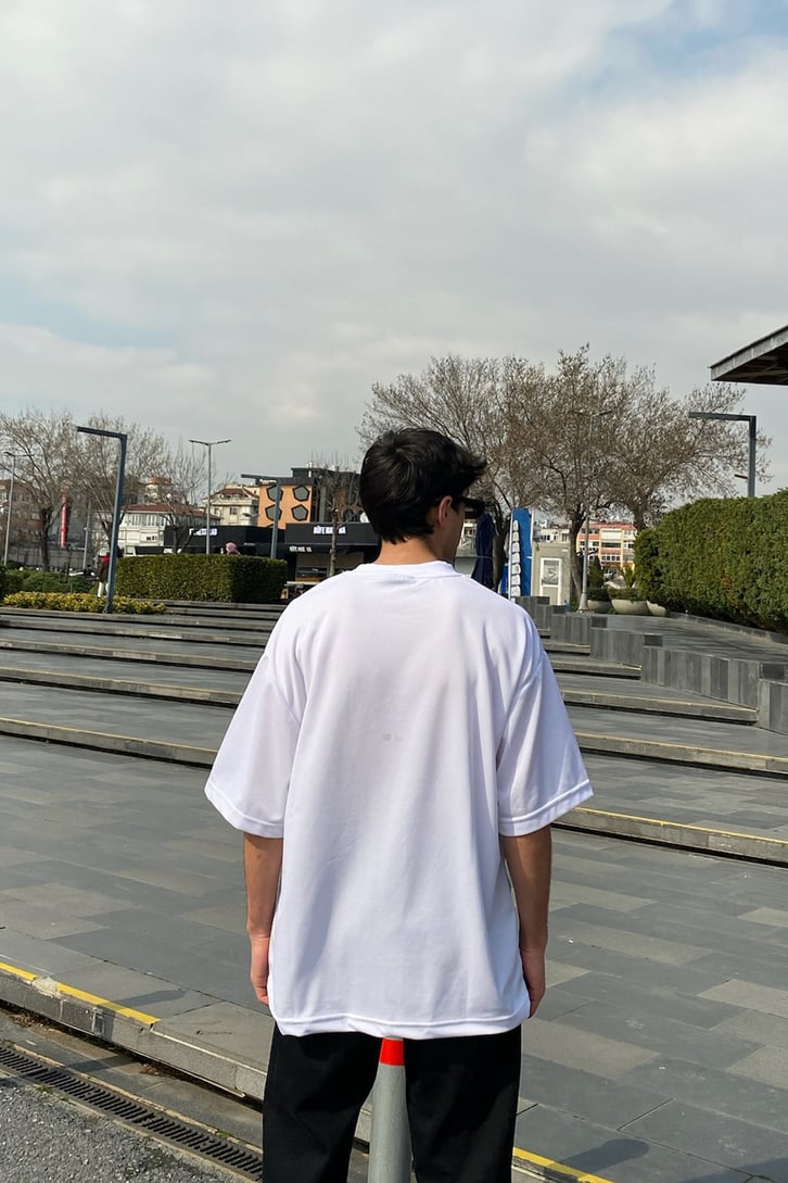 NY Oversize Premium Beyaz Tshirt