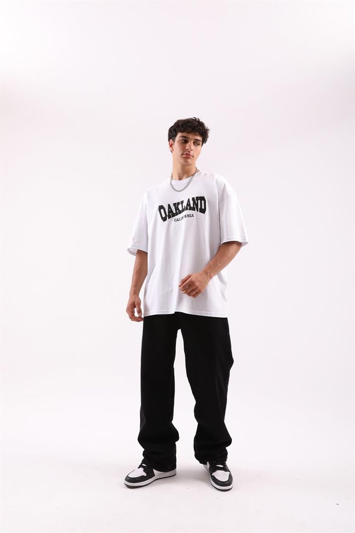 Oakland Baskılı Oversize Tshirt