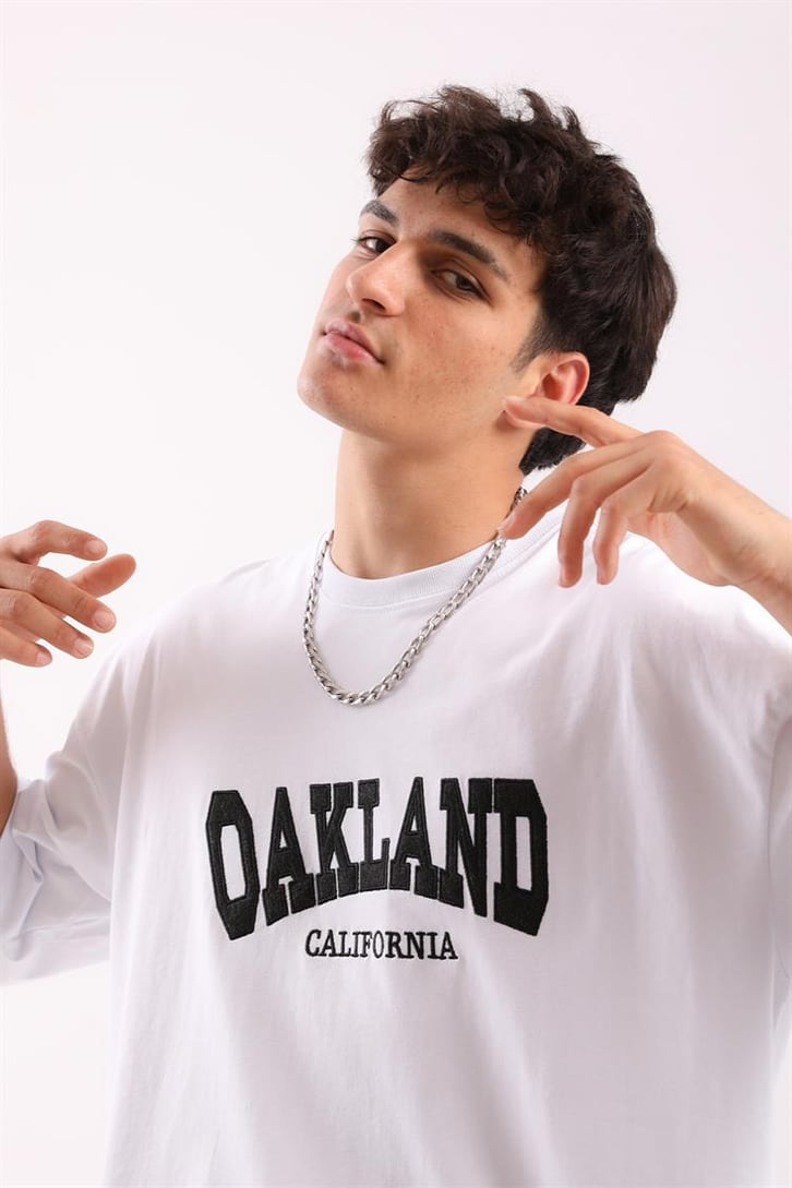 Oakland Baskılı Oversize Tshirt