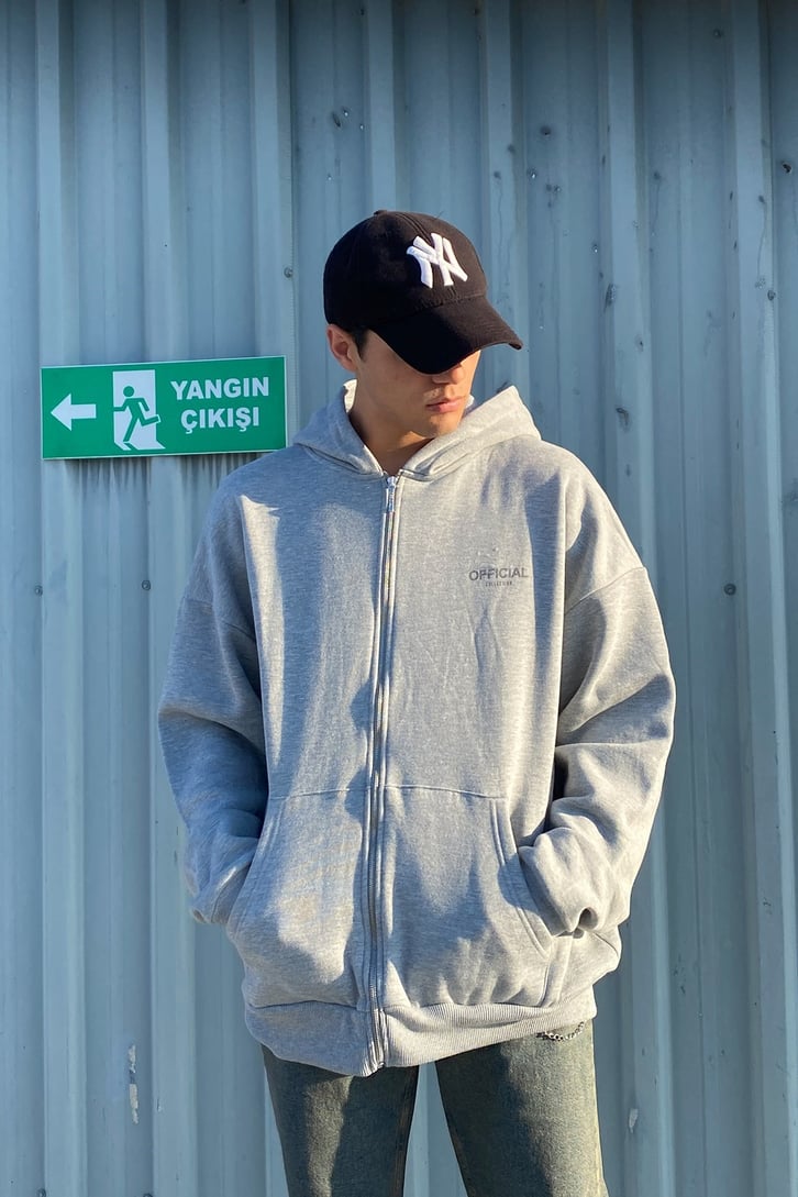 OFCL BASKILI FERMUARLI HOODIE