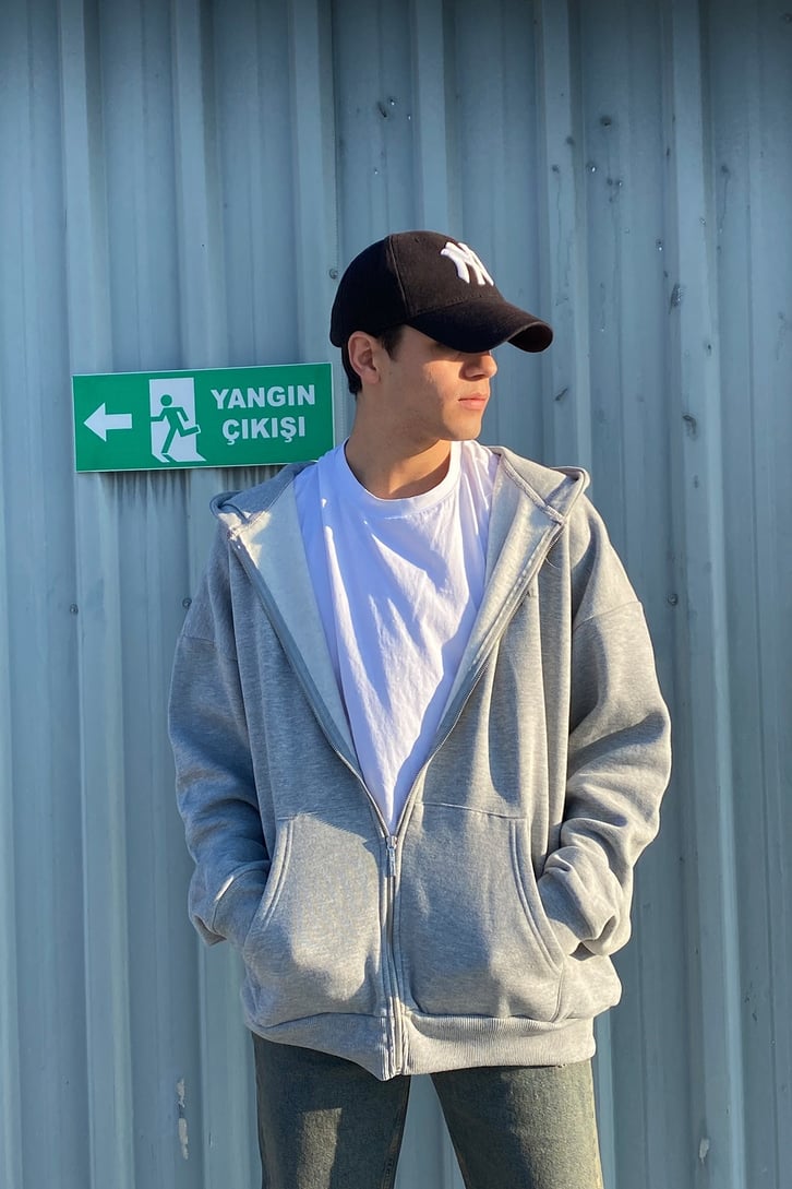 OFCL BASKILI FERMUARLI HOODIE