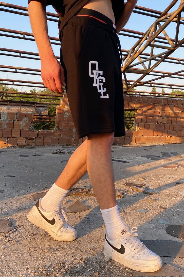 OFCL Patch Detay Siyah Şort