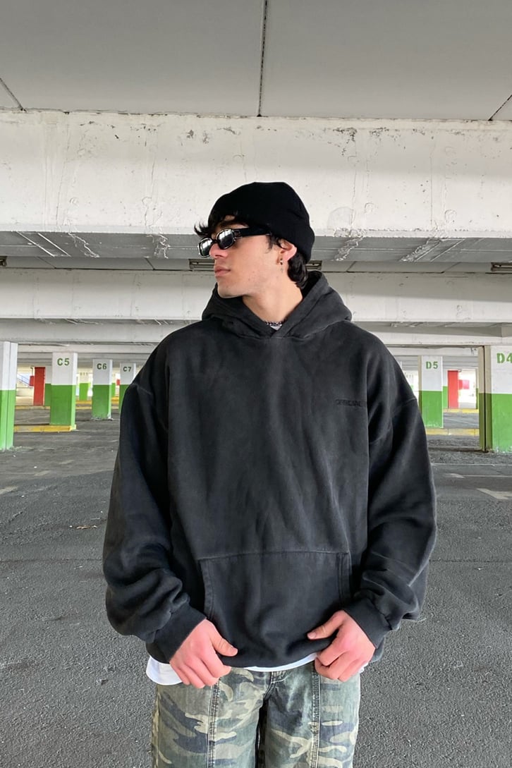 OFCL. Acid Washed Oversize Hoodie
