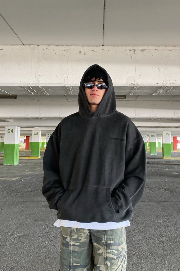 OFCL. Acid Washed Oversize Hoodie