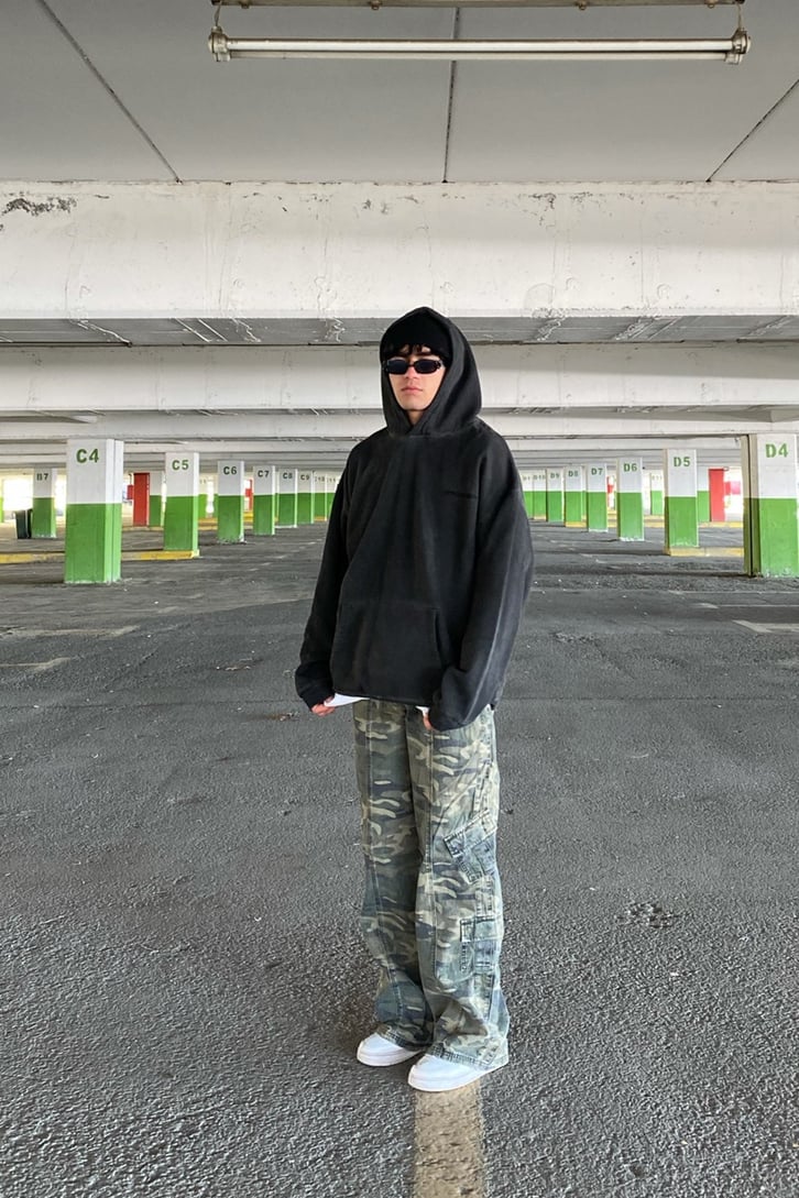 OFCL. Acid Washed Oversize Hoodie