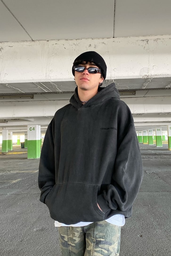 OFCL. Acid Washed Oversize Hoodie