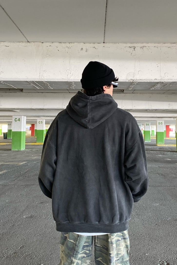 OFCL. Acid Washed Oversize Hoodie