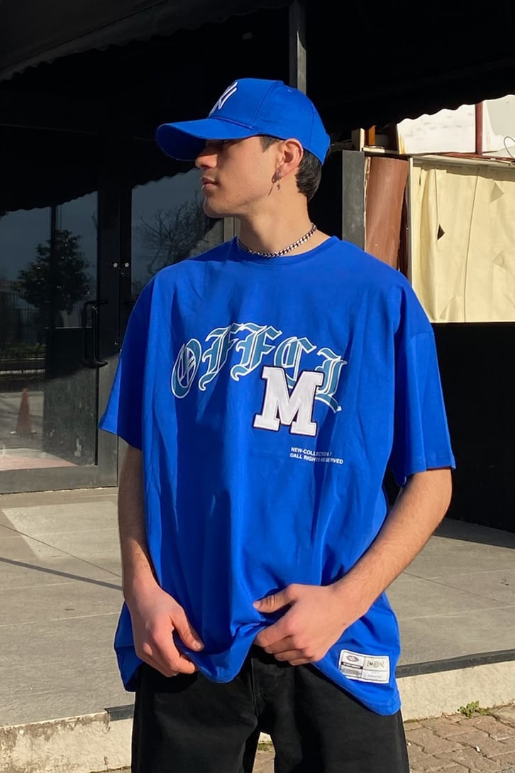 OFCL. Mavi Oversize Premium Tshirt