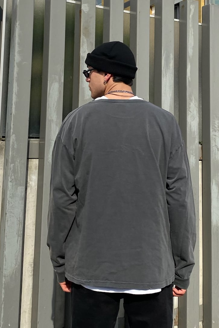 OFCL. Nakış Detay Oversize Acid Washed Sweatshirt