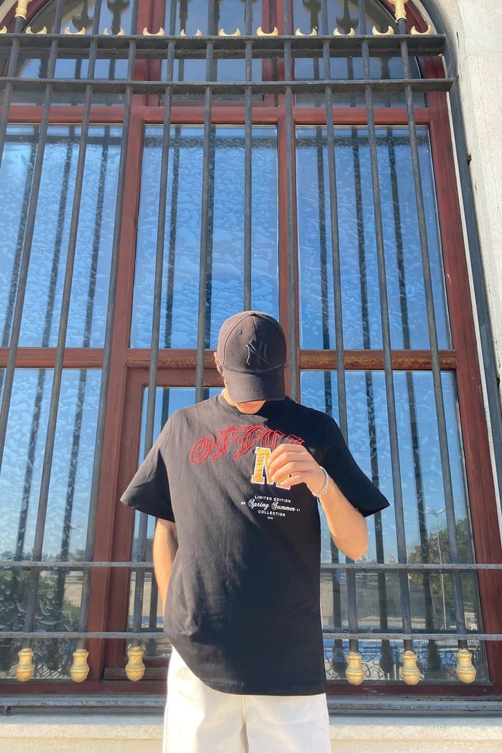 OFCLMN Oversize Nakış Detay Tshirt