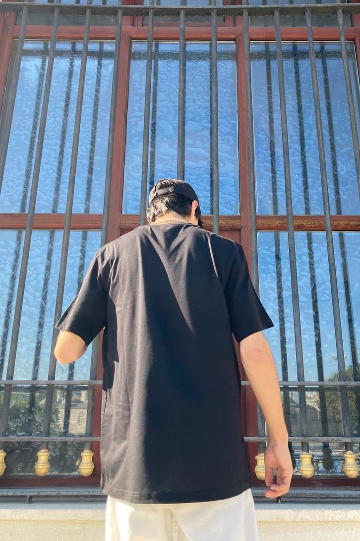 OFCLMN Oversize Nakış Detay Tshirt