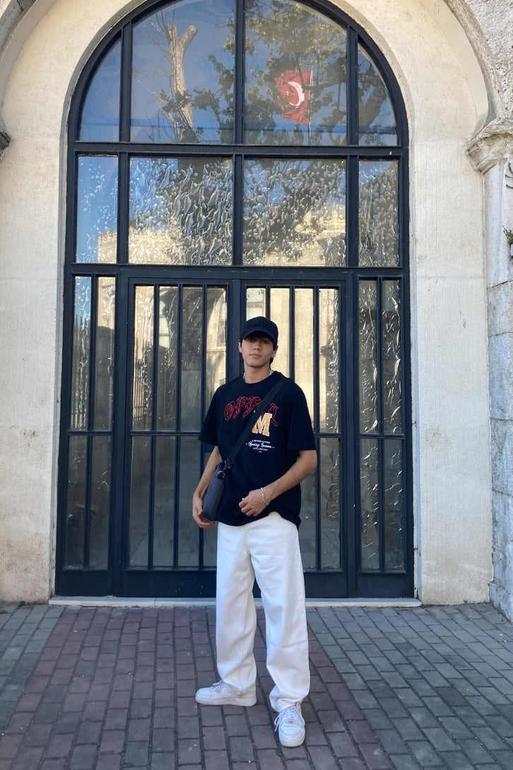 OFCLMN Oversize Nakış Detay Tshirt