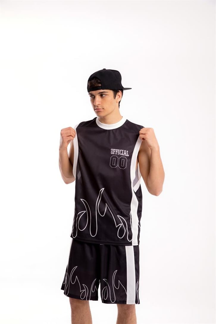 Official 00 Flame Siyah Forma Takım