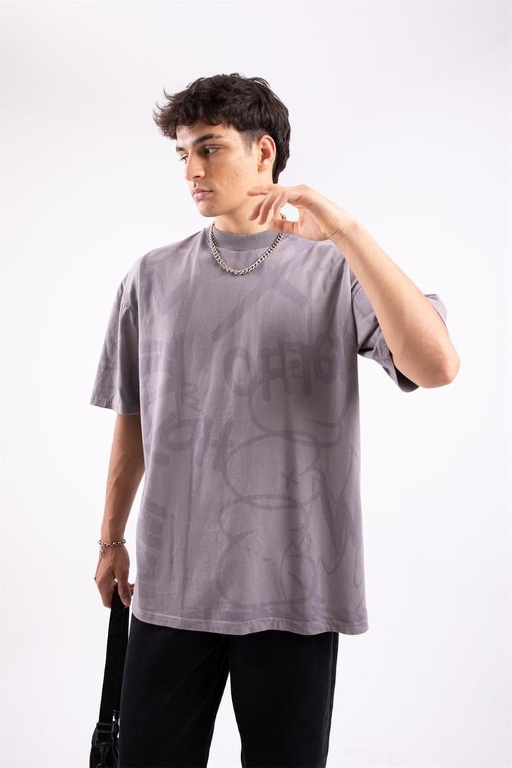 Official Baskılı Oversize Tshirt