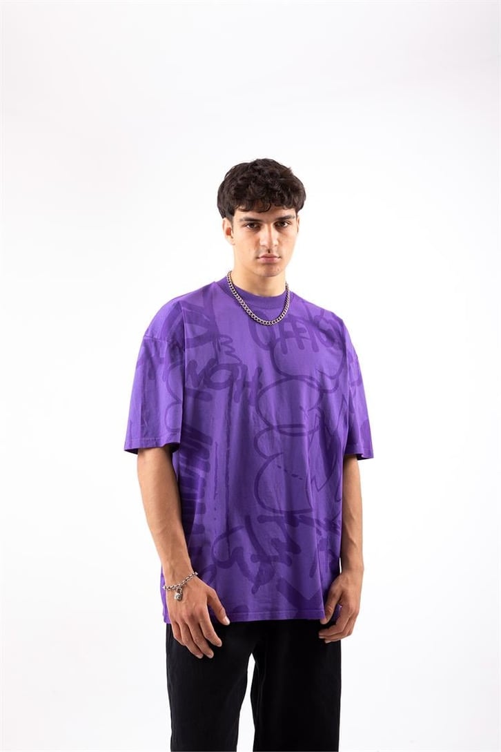 Official Baskılı Oversize Tshirt