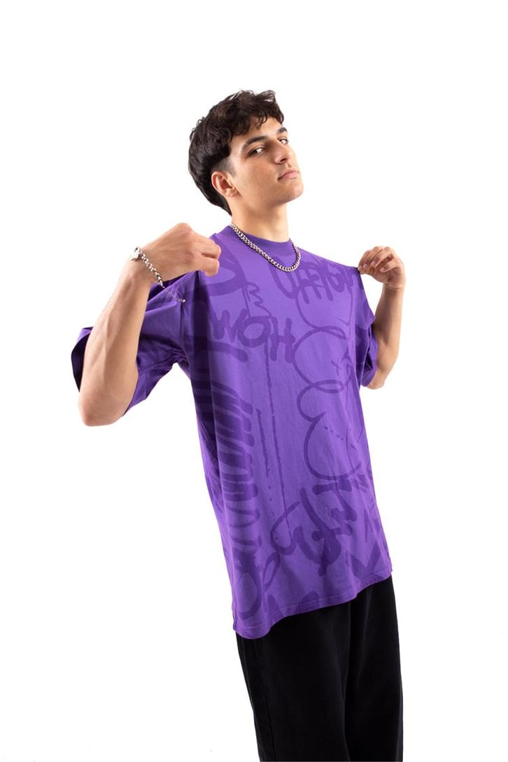 Official Baskılı Oversize Tshirt