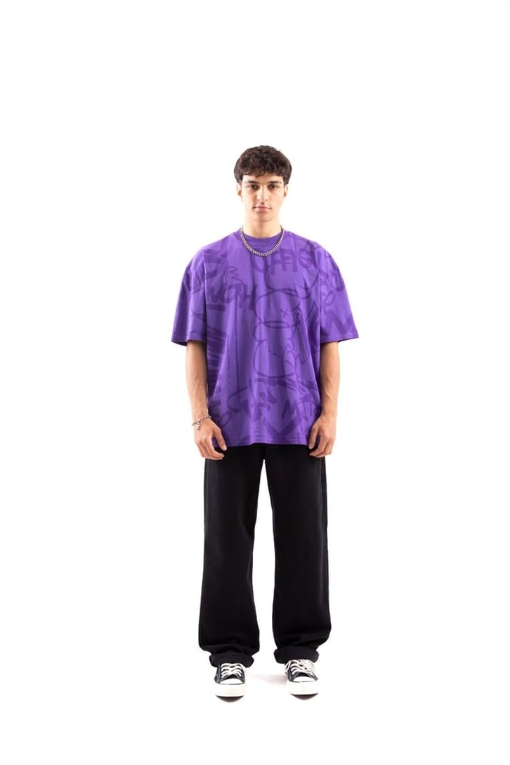 Official Baskılı Oversize Tshirt