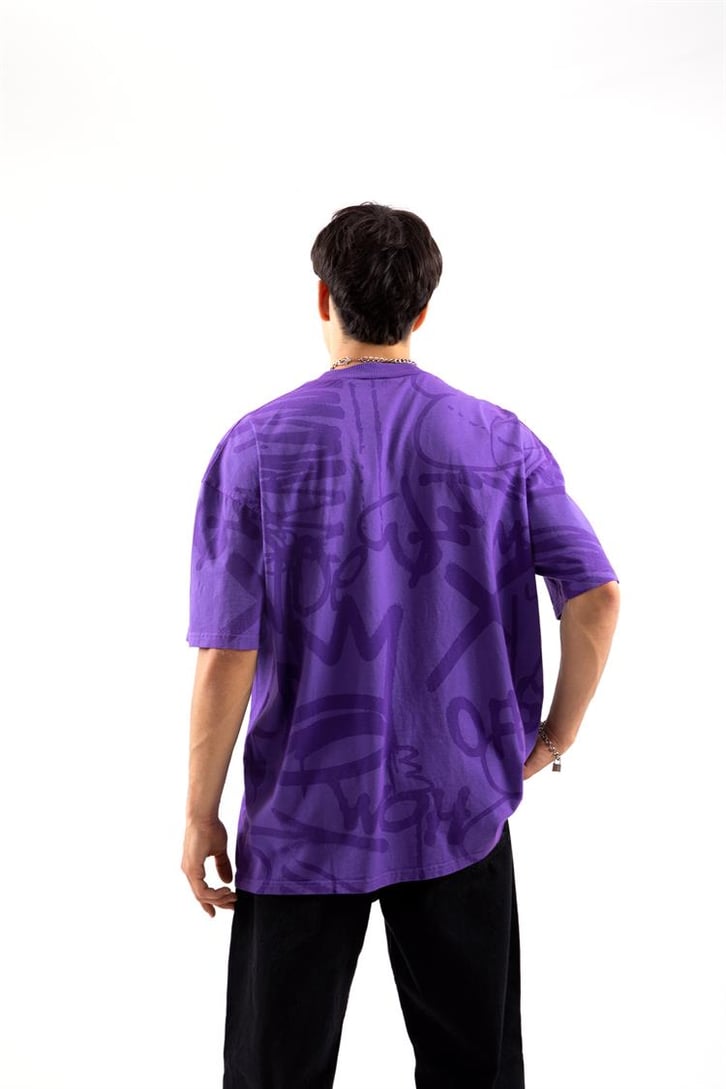 Official Baskılı Oversize Tshirt