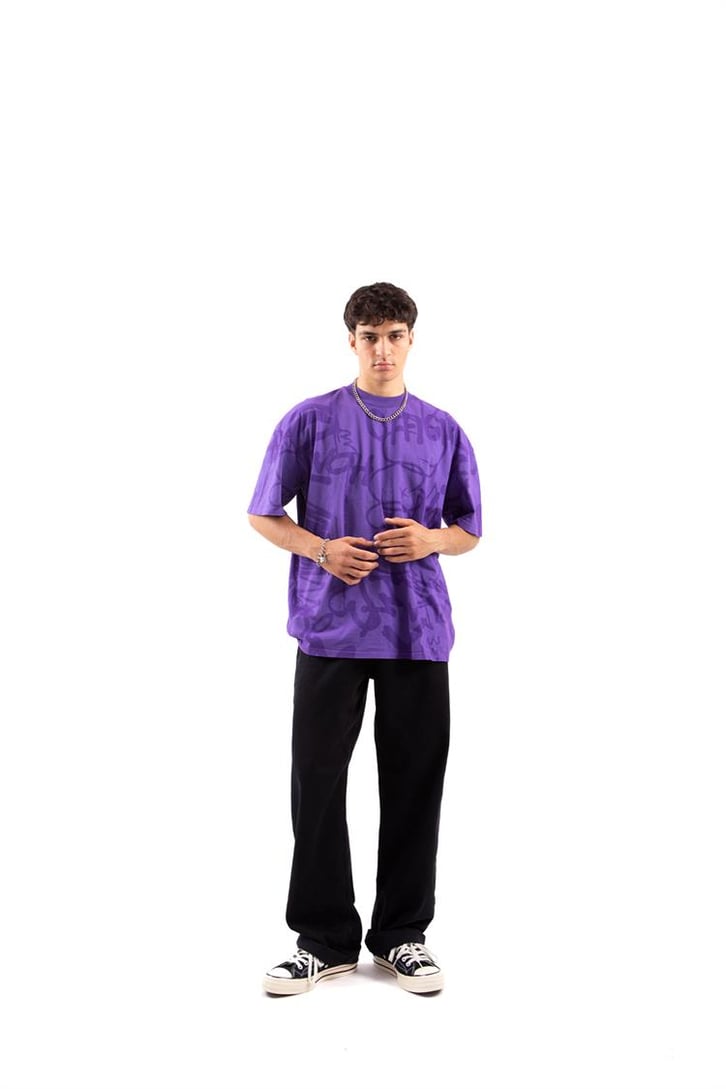 Official Baskılı Oversize Tshirt
