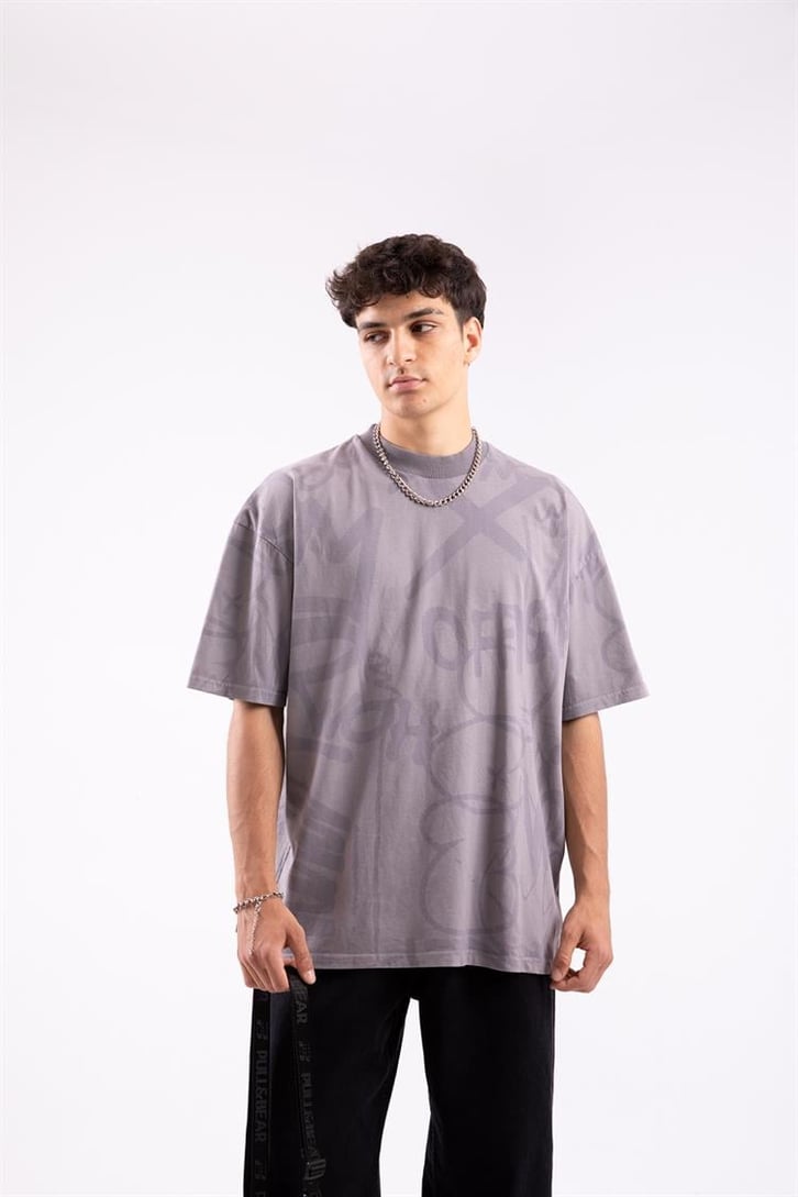 Official Baskılı Oversize Tshirt