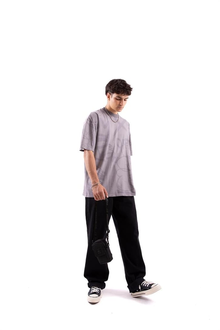 Official Baskılı Oversize Tshirt