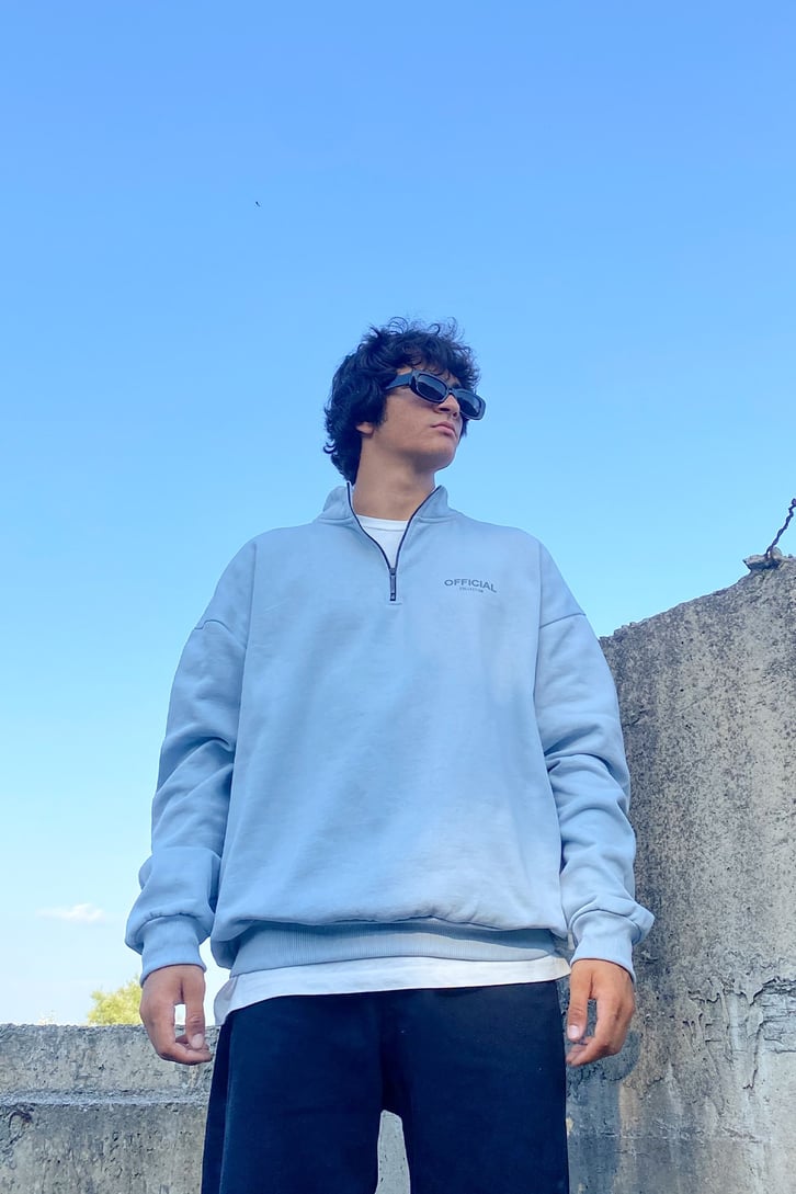 Official Fermuar Detay Oversize Sweatshirt