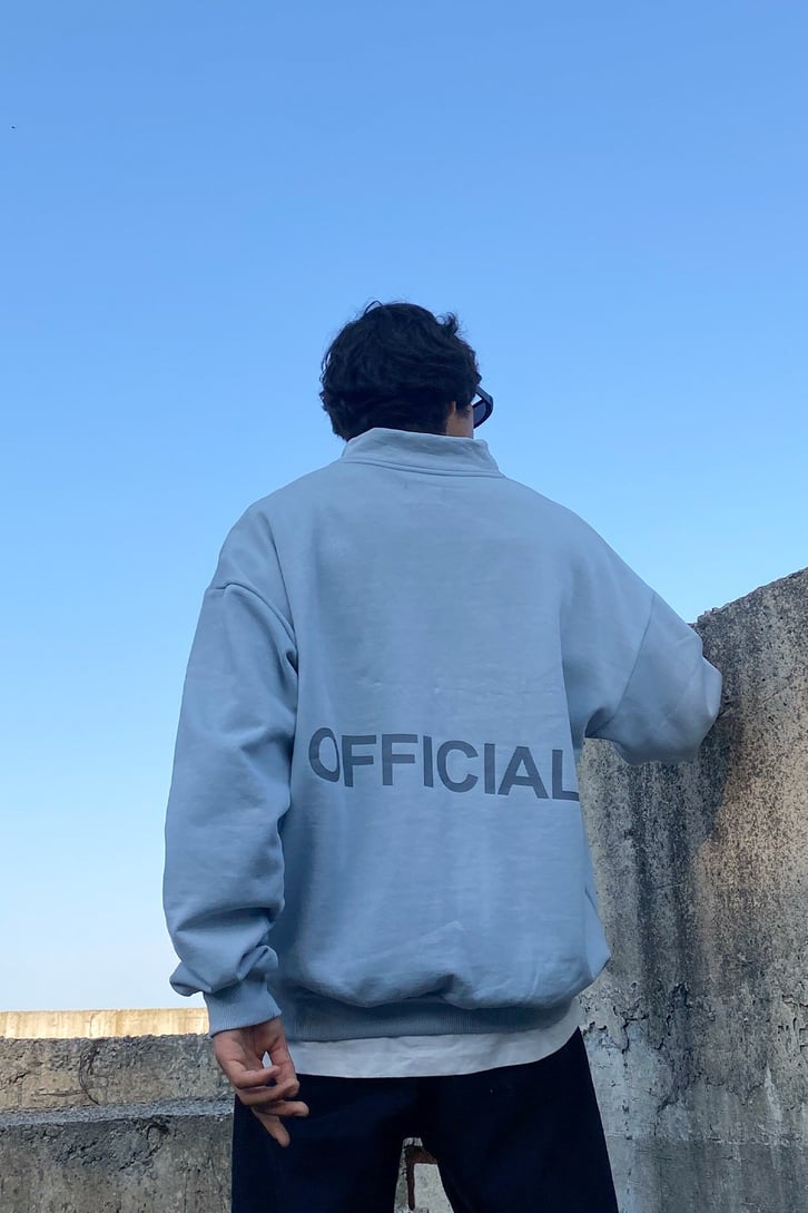 Official Fermuar Detay Oversize Sweatshirt