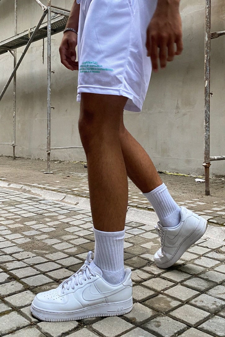 Official Man Beyaz Tshirt - Şort Takım