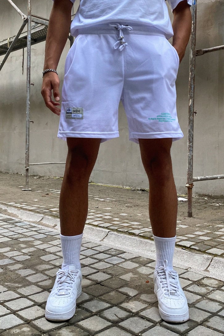 Official Man Beyaz Tshirt - Şort Takım