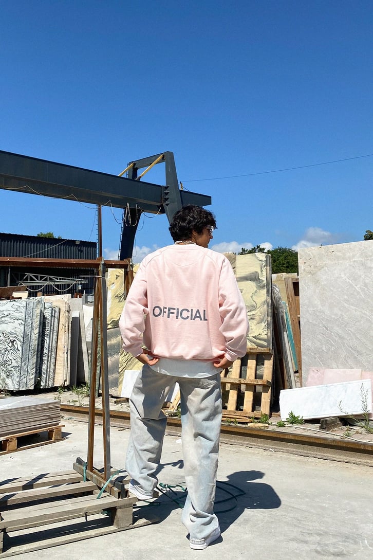 Official Sırt Baskılı Oversize Sweatshirt