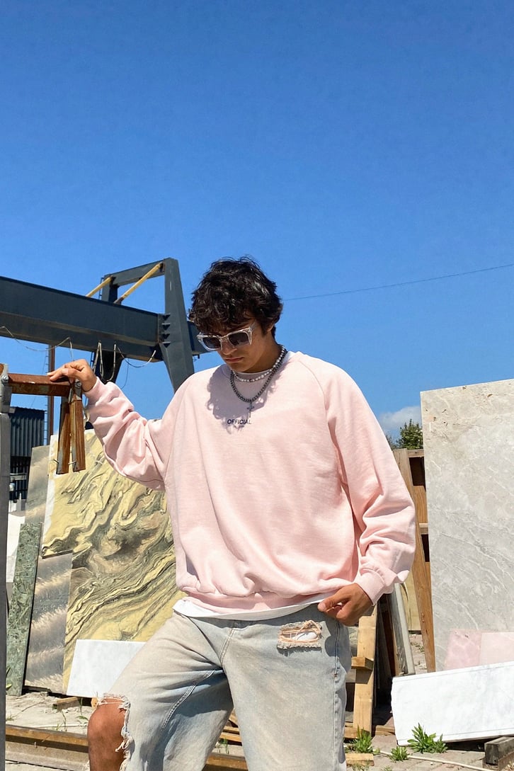 Official Sırt Baskılı Oversize Sweatshirt