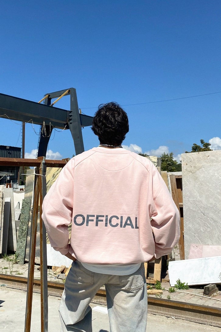 Official Sırt Baskılı Oversize Sweatshirt