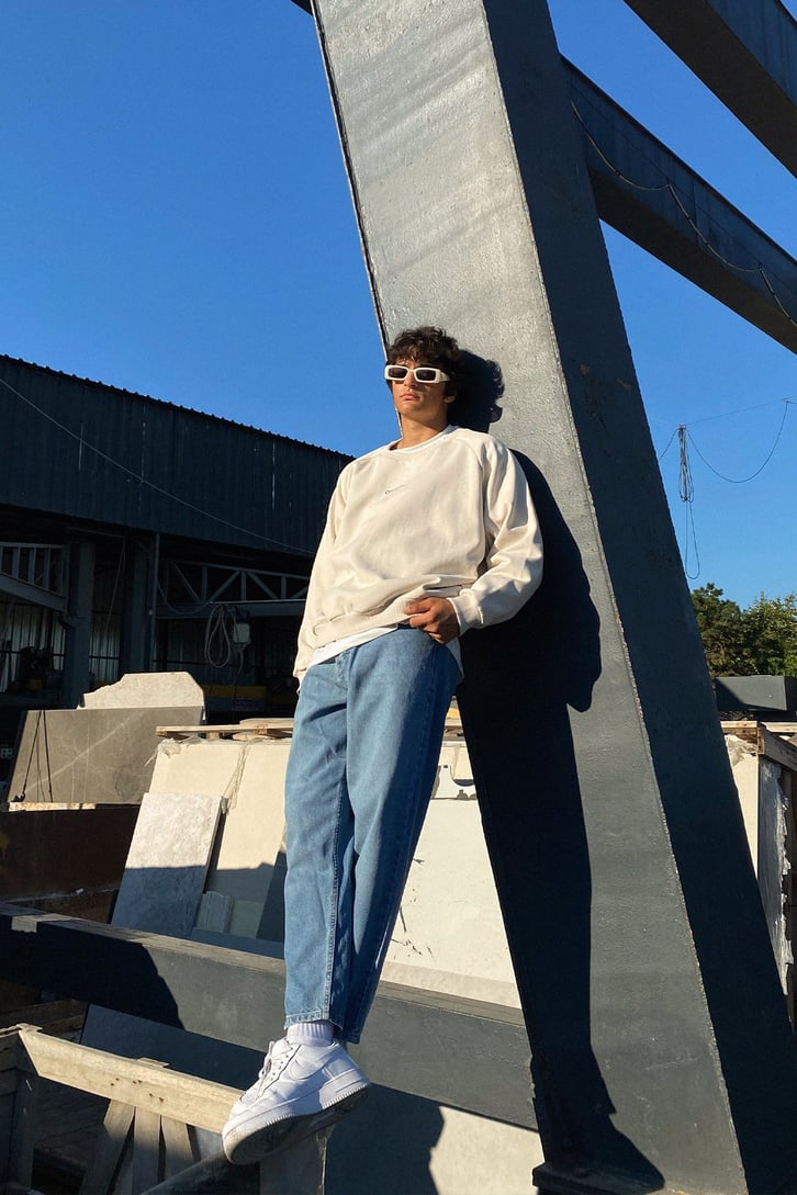 Official Sırt Baskılı Oversize Sweatshirt