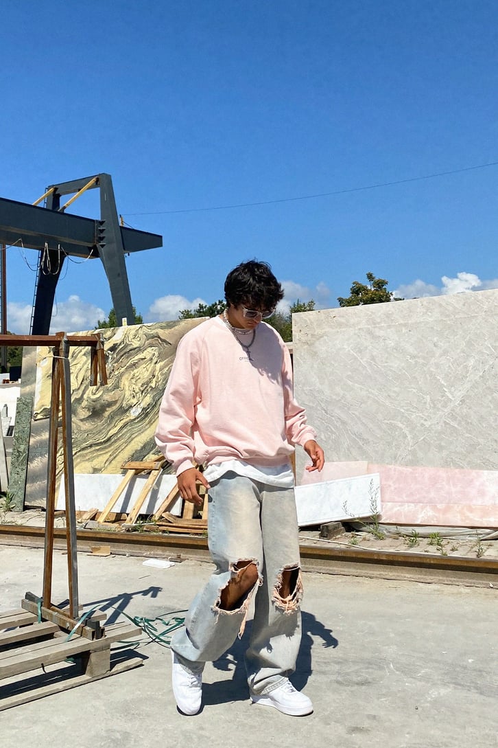 Official Sırt Baskılı Oversize Sweatshirt