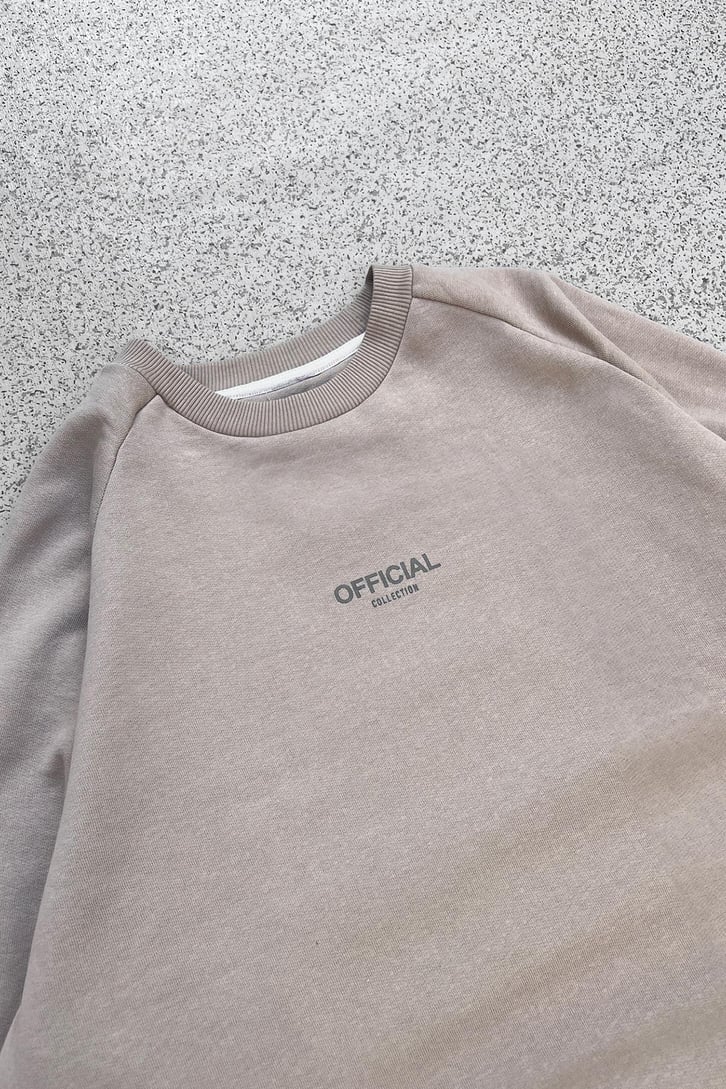Official Sırt Baskılı Oversize Sweatshirt
