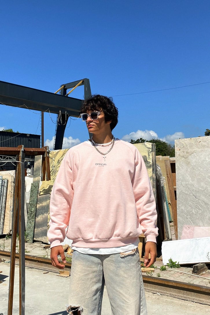 Official Sırt Baskılı Oversize Sweatshirt