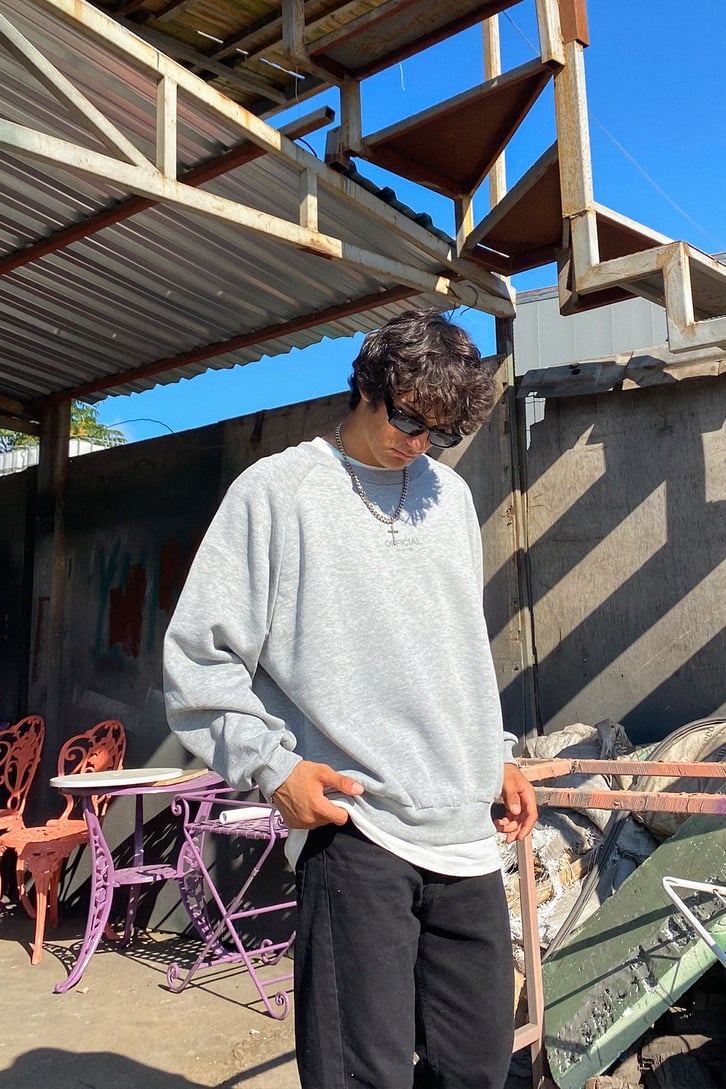 Official Sırt Baskılı Oversize Sweatshirt