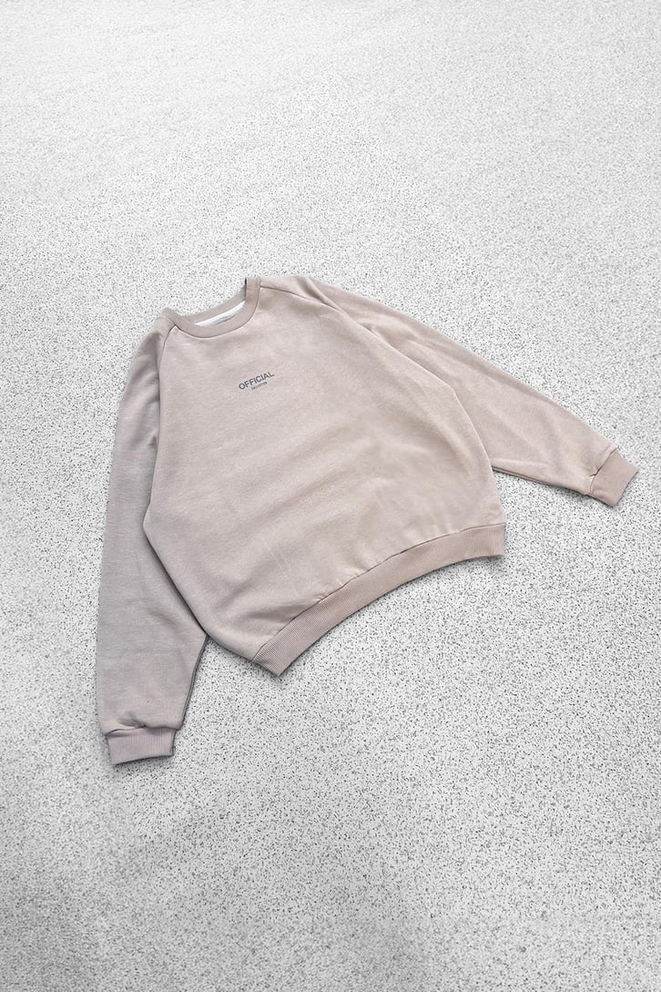 Official Sırt Baskılı Oversize Sweatshirt