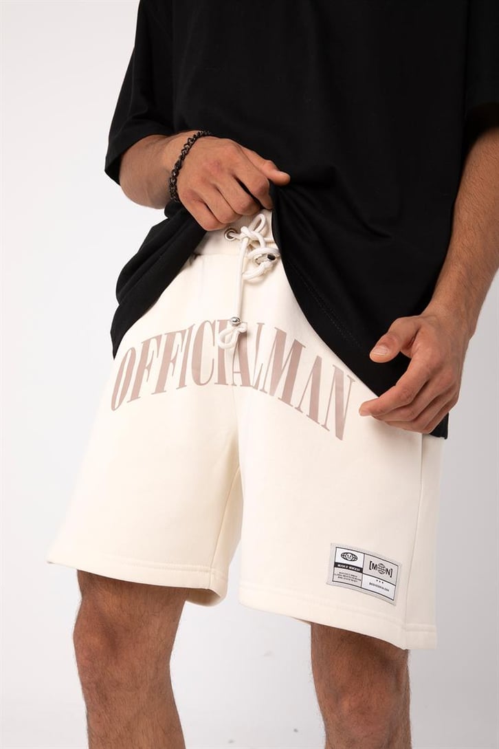 Officialman Baskılı Bej Şort