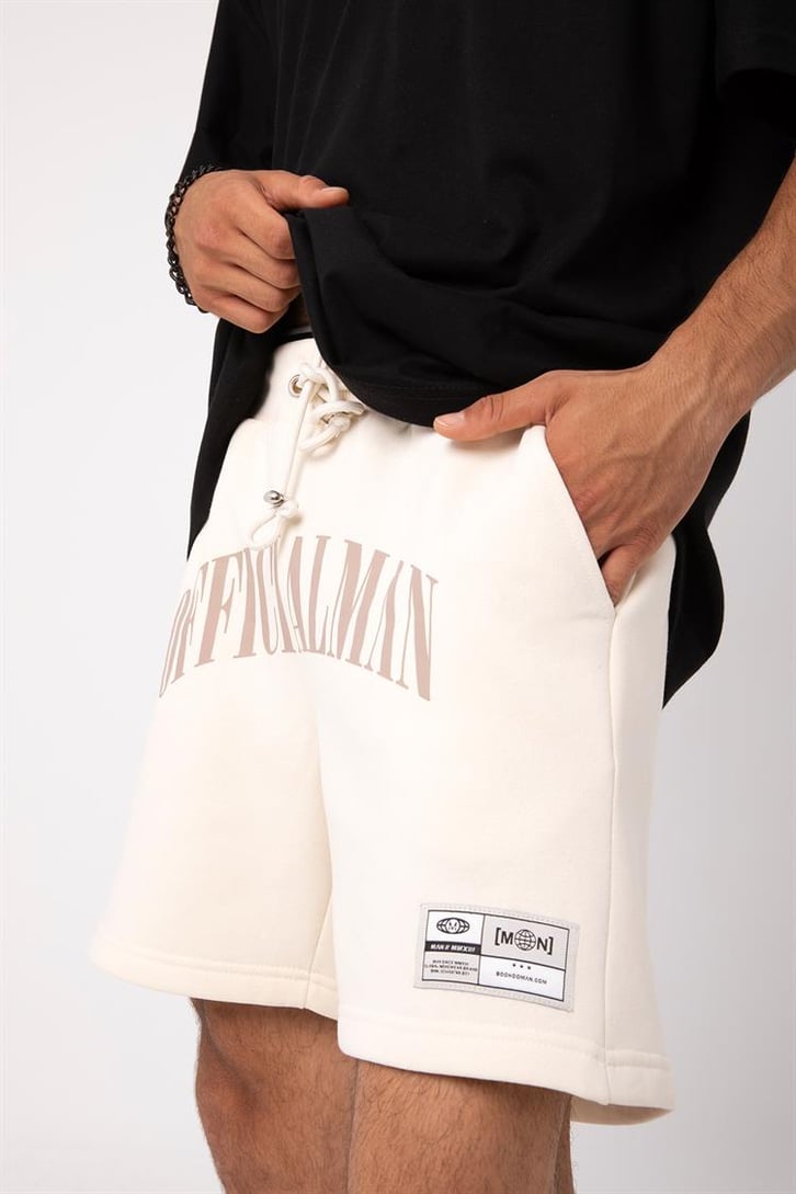 Officialman Baskılı Bej Şort