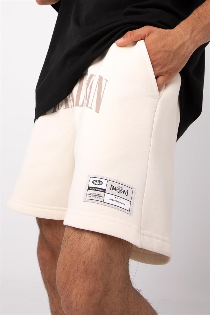 Officialman Baskılı Bej Şort