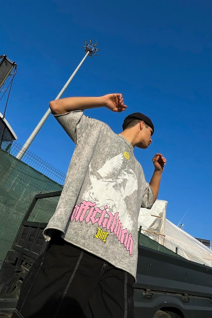 Officialman Gri Oversize Tişört