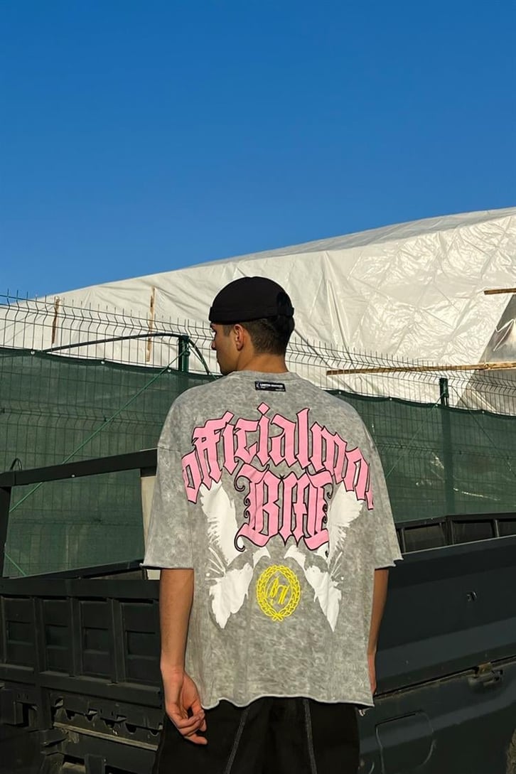 Officialman Gri Oversize Tişört