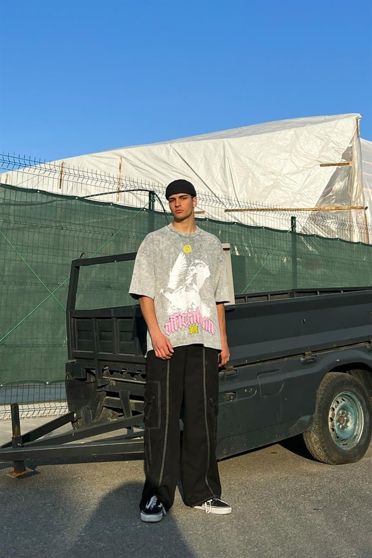 Officialman Gri Oversize Tişört