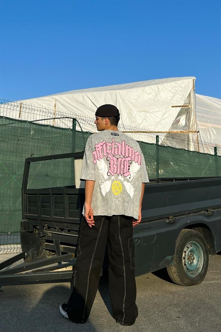 Officialman Gri Oversize Tişört