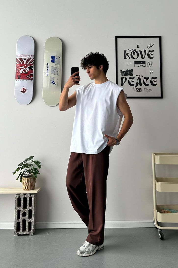 Old Money Extra Rahat Baggy Fit Kumaş Pantolon